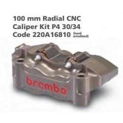 BREMBO 220A16810 L+R CNC zaciski hamulcowe P4 30/34 aluminiowe tłoczki, 100 mm