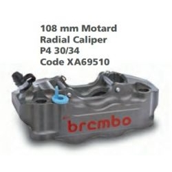 BREMBO XA69510 CNC lewy zacisk hamulcowy P4 30/34 aluminiowe tłoczki, 108 mm