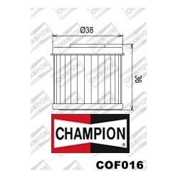 CHAMPION COF016 motocyklowy filtr oleju HF116
