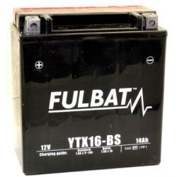 FULBAT YTX16-BS akumulator motocyklowy SUCHY AGM - kwas dołączony