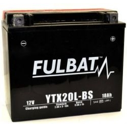 FULBAT YTX20L-BS akumulator motocyklowy SUCHY AGM - kwas dołączony