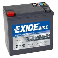 EXIDE GEL12-14 bezobsługowy ŻELOWY 12V 14Ah L+ CCA150 akumulator motocyklowy 150x87x145 MOTORUS.PL
