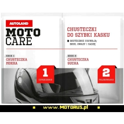 AUTOLAND Moto Care chusteczki do czyszczenia wizjera i skorupy kasku sklep motocyklowy MOTORUS.PL