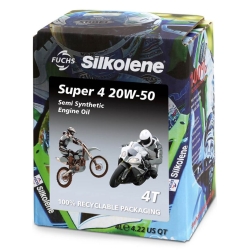SILKOLENE SUPER 4 20W50 4T olej silnikowy motocyklowy półsyntetyczny 4L MOTORUS.PL