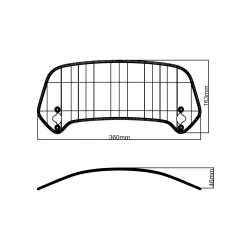 MRA uniwersalny DEFLEKTOR, forma Touring XCTA, BEZBARWNY
