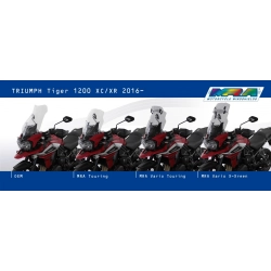MRA szyba motocyklowa TRIUMPH TIGER 1200 /XC /XR V201 , V301 2016-2021, forma VTM, BEZBARWNA