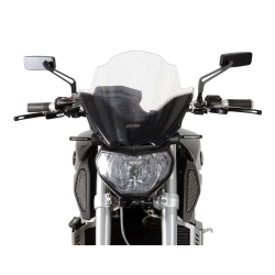 MRA szyba motocyklowa YAMAHA MT09 2014-2016, forma NRN, CZARNA
