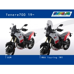 MRA szyba motocyklowa YAMAHA TENERE 700 2019-2024, forma TM, BEZBARWNA