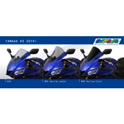 MRA szyba motocyklowa YAMAHA YZF-R3 2019-, forma R, BEZBARWNA