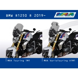 MRA szyba motocyklowa BMW R1250 R (F. HALTER WINDSH. SPORT) 2019-2022, forma VTM, PRZYCIEMNIANA
