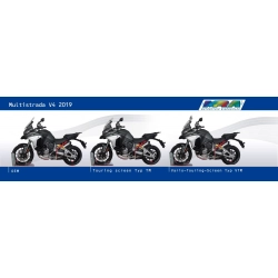 MRA szyba motocyklowa DUCATI MULTISTRADA V4 / PIKES PEAK 2021-2024, forma TM, CZARNA