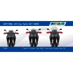 MRA szyba motocyklowa HONDA CRF1100L AFRICA TWIN / DCT 2020-2023, forma TM, CZARNA