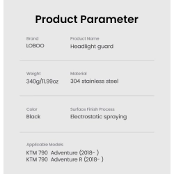 LOBOO Osłona przedniego oświetlenia KTM 390ADV/790ADV (10.3.06241.001.11)