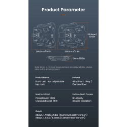 LOBOO Uchwyt kufra centralnego (wersja regulowana) DUCATI DESERT X (2023-) (10.6.01581.101.01)