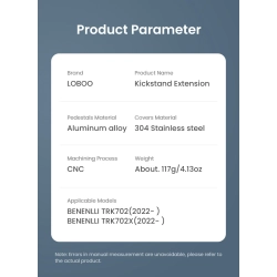 LOBOO Nakładka na stopkę boczną do BENELI TRK702 (2022-), BENELI TRK702X (2022-) (10.3.03671.001.11)