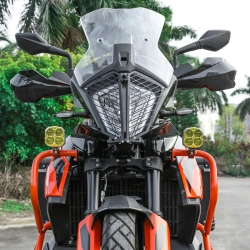 LOBOO L12T światło drogowe i mijania pomocnicze pasuje do rur o średnicy 22/25/28 mm (czarne) (10.1.01003.001.13)