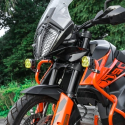 LOBOO L12T światło drogowe i mijania pomocnicze pasuje do rur o średnicy 22/25/28 mm (czarne) (10.1.01003.001.13)