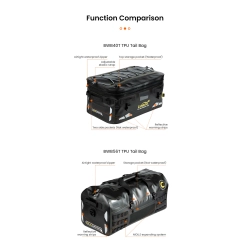 LOBOO TPU Torba 56L biało-czarna (z hermetycznym zamkiem błyskawicznym) (10.4.01036.001.61)