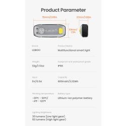 LOBOO Lampka sportowa z uchwytem na bagaż TIBET (01.1.05002.003.01)