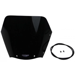 MRA szyba motocyklowa KAWASAKI KLE500 LE500A 1994-2004, forma OM, CZARNA