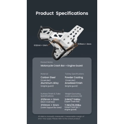 LOBOO Crash Bar dolne i osłony silnika do KTM 790 Adventure (2024-) KTM 890 Adventure (2023-) czarne