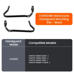 LOBOO Osłony dłoni (mocowania, czarne) CFMOTO 450MT 700MT 800MT 800MT-X (10.3.34603.002.11)