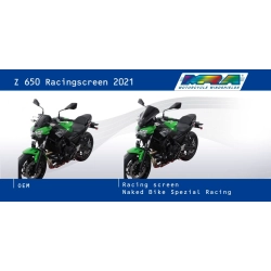 MRA szyba motocyklowa KAWASAKI Z650 2020-, forma NRN, CZARNA