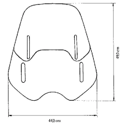 MRA uniwersalna szyba do motocykli bez owiewek NAKED-BIKE, forma VNB, BEZBARWNA