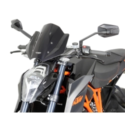 MRA szyba motocyklowa KTM 1290 SUPER DUKE R 2013-2016, forma NRM, CZARNA