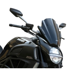 MRA uniwersalna szyba do motocykli bez owiewek NAKED-BIKE, forma RNB, BEZBARWNA