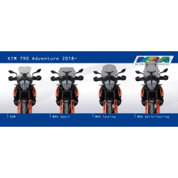 MRA szyba motocyklowa KTM ADVENTURE 890 R 2018-2022, forma TN, CZARNA