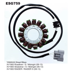 ELECTROSPORT ESG759 stator uzwojenie alternatora YAMAHA XV1900 Roadliner / Stratoliner / Midnight (06-13)
