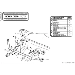 KAPPA stelaż kufra centralnego HONDA CB 500 (97-05), CB 500S (00-05) ( BEZ PŁYTY ) MOTORUS.PL