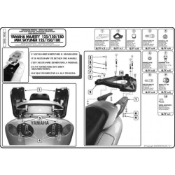 KAPPA stelaż kufra centralnego YAMAHA MAJESTY 125/150/180 (01-11) ( BEZ PŁYTY ) MOTORUS.PL
