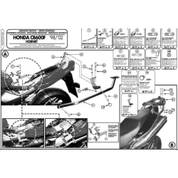 KAPPA stelaż kufra centralnego HONDA HORNET 600 (98-02) ( BEZ PŁYTY ) MOTORUS.PL