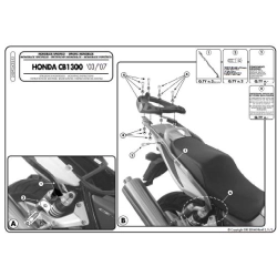 KAPPA stelaż kufra centralnego HONDA CB 1300/S (03-09) ( BEZ PŁYTY ) MOTORUS.PL