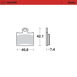MOTO-MASTER klocki hamulcowe KH602 SINTER PRO OEM 11 (SINTERPRO RACING) KTM SX 85 11-, 250/350 FREERIDE 14- HUSQVARNA TC