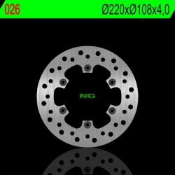 NG026 tarcza hamulcowa PRZÓD GILERA CANNIBAL50 96-98, RT FUN 50 90-94, SURFER 50 99-02, (220X108X4,0MM) (6X6,5MM)