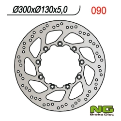 NG090 tarcza hamulcowa PRZÓD KAWASAKI KLE500 91-03 (300X130X5) (9X10,5MM)