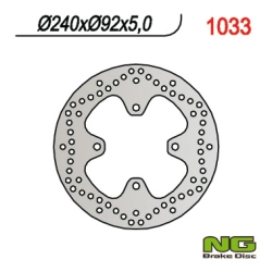 NG1033 tarcza hamulcowa TYŁ YAMAHA X-MAX 125/250 05-09 (240X92X5) (4X10,5MM)