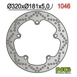 NG1046 tarcza hamulcowa PRZÓD BMW F 800/R850,1100,1150/K1200/1300/1600 (320X181X4,8) (5X14,0MM)
