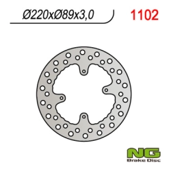 NG1102 tarcza hamulcowa PRZÓD HONDA CR80/85,CRF150R 07-21 (220X88X3)(4X6,50MM)