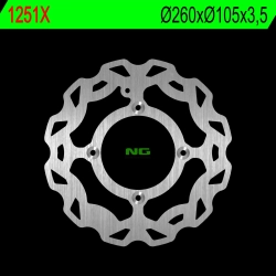 NG1251X tarcza hamulcowa PRZÓD BETA 125RR (4T) 08-22, RR125 (2T)19-22, RR50 WAVE (260X105X3.5)