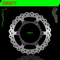 NG1254XKOV17 tarcza hamulcowa PRZÓD Z ADAPTEREM 270MM HUSABERG TE/FE 14-18, HUSQVARNA TC/TE/FC/FE 125/510 14-17, KTM SX/