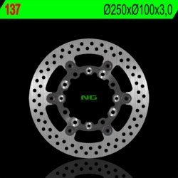 NG137 tarcza hamulcowa PRZÓD KAWASAKI KX 125/250 89-05, KLX250/300/650R 93-07, SUZUKI RMZ 250 04-06 (PŁYWAJĄCA) (250X100