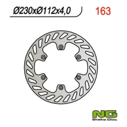 NG163 tarcza hamulcowa PRZÓD YAMAHA DT 50R 00-02 (230X112MM) (230x112x4)