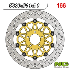 NG166 tarcza hamulcowa PRZÓD KAWASAKI VN1500 MEANSTREAK- 02-04, VN1600 MEANSTREAK- 04-08, ZX12R/ZX7R 00-04, ZZR1000 93-0