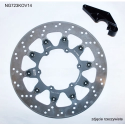 NG723KOV14 tarcza hamulcowa PRZÓD Z ADAPTEREM OVERSIZE (320X118X5) YAMAHA YZF450 08-15 (NG723K14)