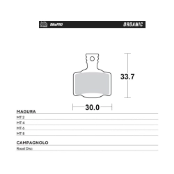 MOTO-MASTER WYPRZEDAŻ BIKE PRO klocki hamulcowe ROWEROWE ORGANICZNE PASUJE DO MAGURA MT 2, MT 4, MT 6, MT 8, CAMPAGNOLO