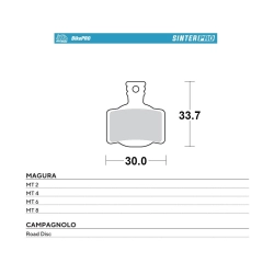 MOTO-MASTER WYPRZEDAŻ BIKE PRO klocki hamulcowe ROWEROWE SINTER PRO METALICZNE PASUJE DO MAGURA MT 2, MT 4, MT 6, MT 8,